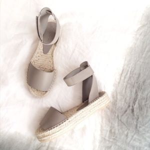 Vince Edie Gray Platform Espadrille Sandals